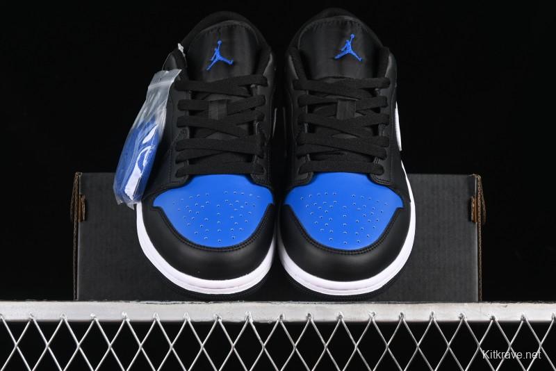 Nike Air Jordan 1 Low Retro Basketball Shoes in Black/Blue - 553558-042