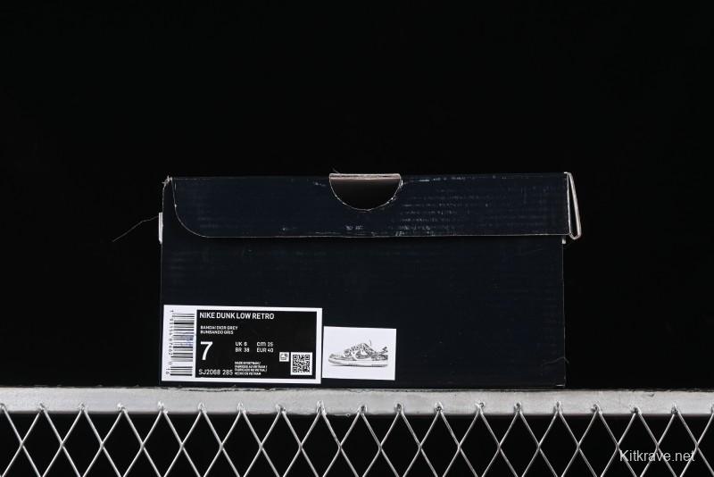 Nike SB Dunk Low Dior Collaboration - Strap Woven Grey Check Anniversary High-End Custom Low-Top Casual Sneakers - SJ2068-285