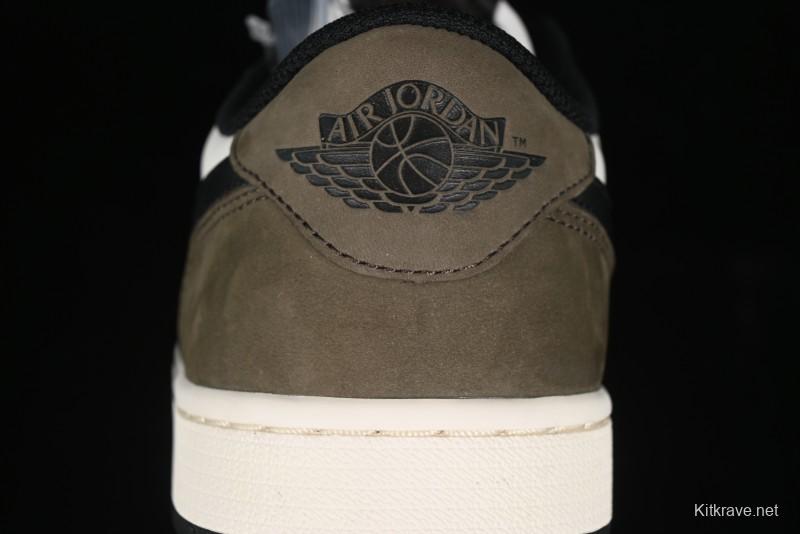 Nike Air Jordan 1 Low AJ1 Retro Basketball Shoes with Mocha Suede Accents - CZ0790-102