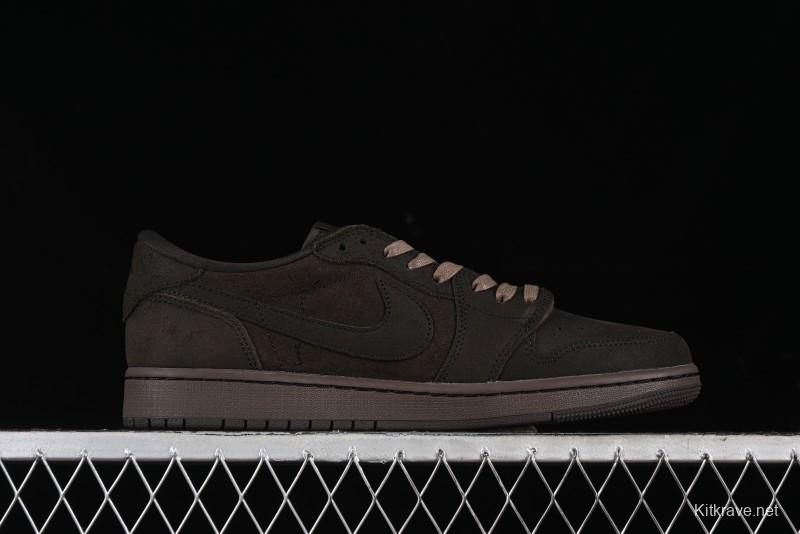 Nike Travis Scott x Air Jordan 1 Low OG AJ1 Reverse Swoosh Sneakers - DM7866-202