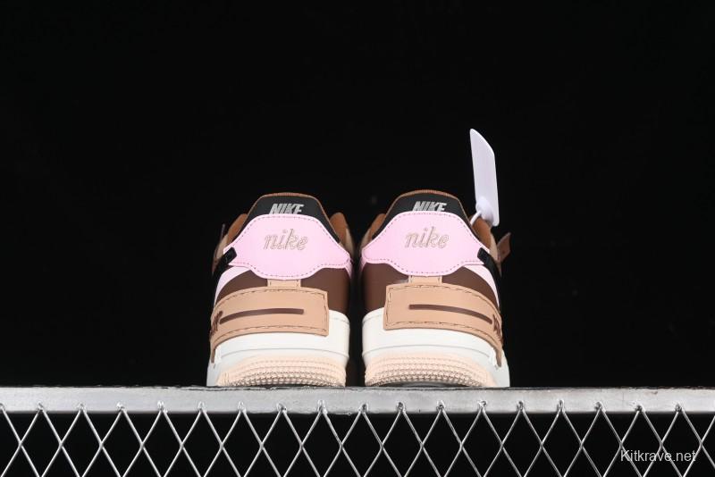 Nike Air Force 1 Shadow Low-Top Sneakers with Lightweight EVA Midsole and Anti-Slip RB Rubber Outsole - DZ1847-200