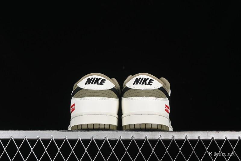 Nike SB Dunk Low Supreme Collaboration - Liberation Green Anniversary High-End Custom Low-Top Casual Sneakers - CH8311-231