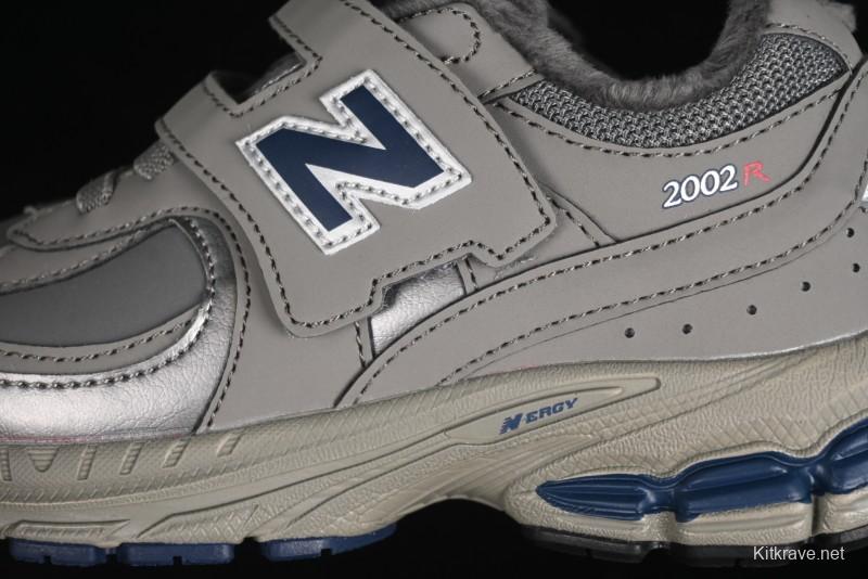 New Balance 2002R Series Hook & Loop Kids Shoes with Fleece Lining - PV2002RA
