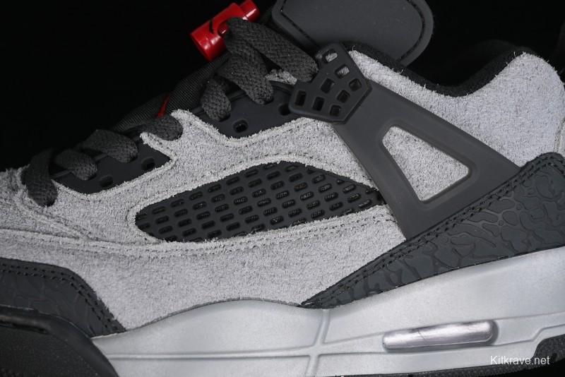 Nike Jordan Spizike Low AJ Hybrid Elements Black Grey Crack Leather Casual Sneakers - FQ1759-002