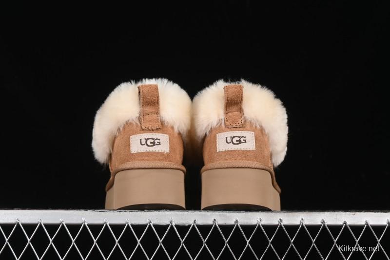 UGG Nita Platform Shearling Lined Winter Boots with Leather Upper - 1166733