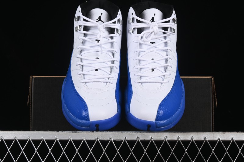 Nike Air Jordan 12 Retro Basketball Shoes in White and Blue - CT8013-140