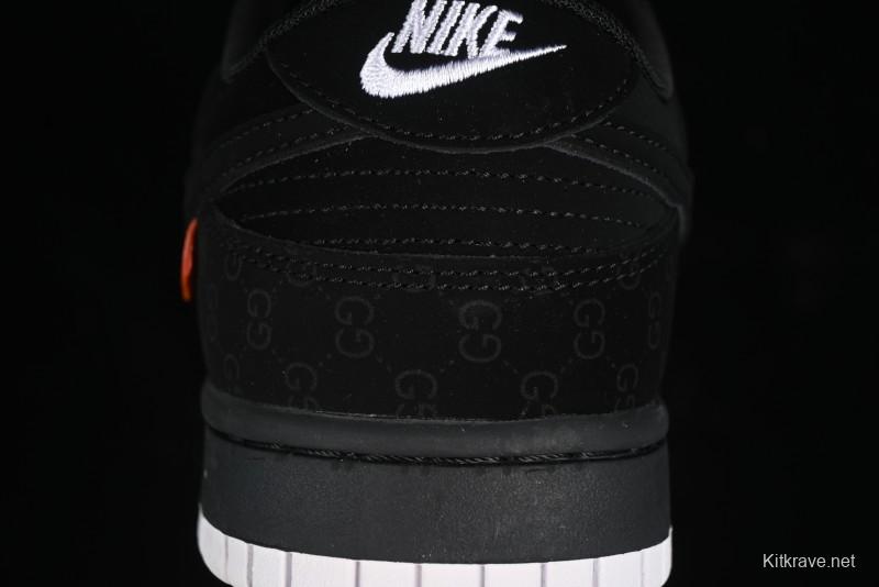 Nike SB Dunk Low Gucci Collaboration Dark Floral Pattern Anniversary Custom Low-Top Casual Sneakers - FC1688-140