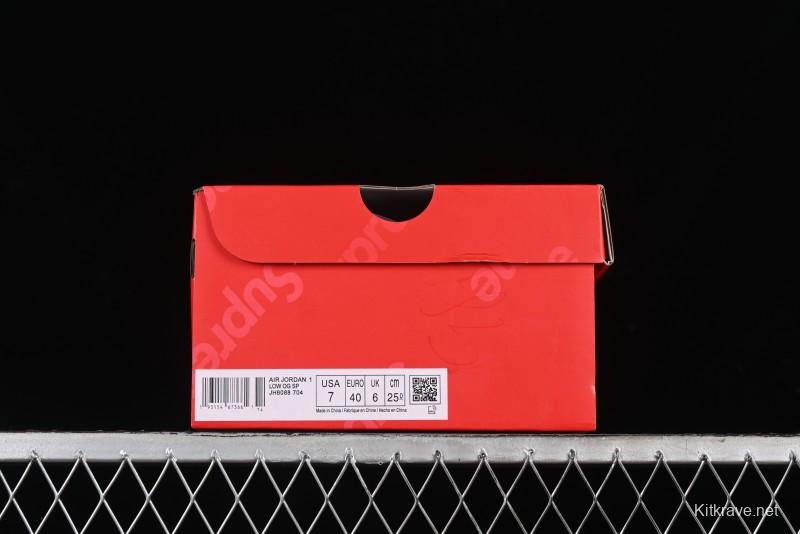 Nike Travis Scott x Fragment Design x Air Jordan 1 Low OG SP AJ1 Supreme Collaboration - JH6088-704