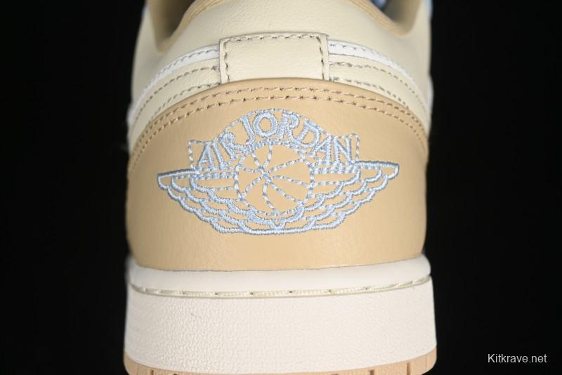 Nike Air Jordan 1 Low OG AJ1 White Brown Low Top Casual Basketball Shoes - HQ4186-111