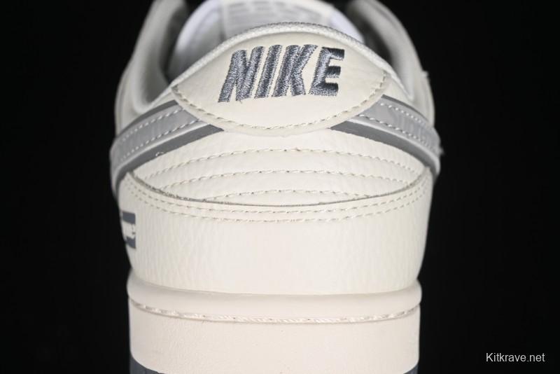 Nike SB Dunk Low Supreme Collaboration - Beige Grey Pig Anniversary High-End Custom Low-Top Casual Skate Shoes - XX2025-188