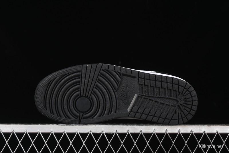 Nike Air Jordan 1 Low Retro Basketball Shoes in Black and White - 553558-043