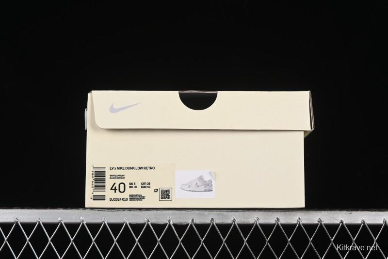 Nike SB Dunk Low LV Collaboration - Purple Denim with White and Purple Swoosh Anniversary High-End Custom Low-Top Casual Sneakers - DJ2024-010