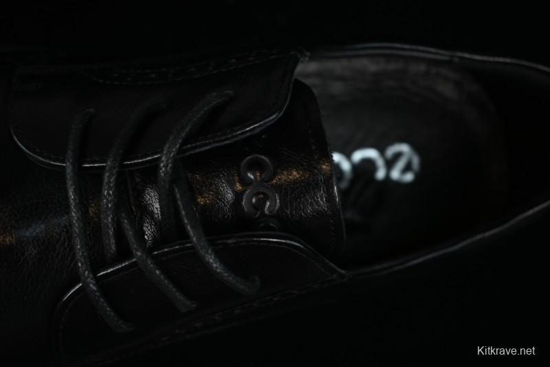 Ecco Block Brogue Business Derby Round Toe Genuine Leather Dress Shoes - 63667201001