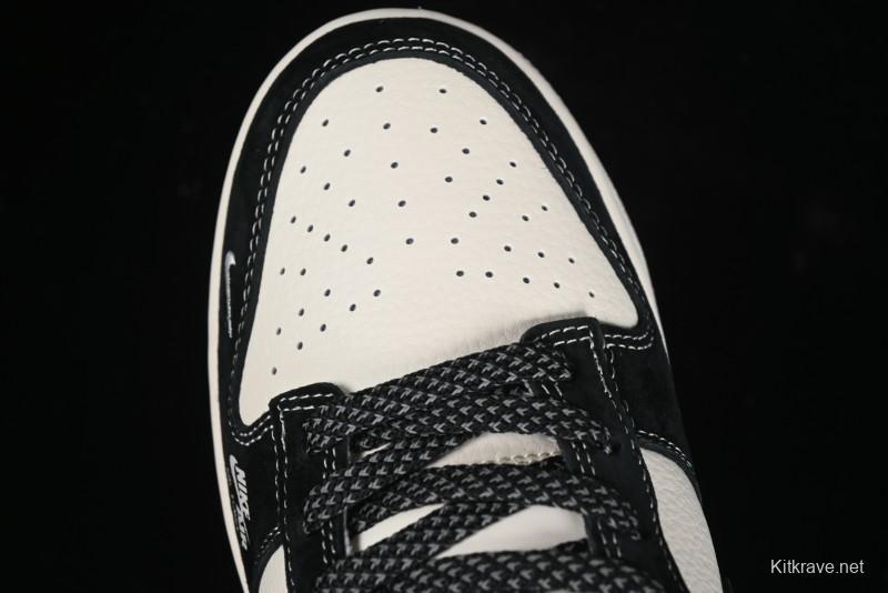 Nike SB Dunk Low SUP Collaboration - Black White Black Swoosh Anniversary Custom Low-Top Casual Skate Shoes - MM1089-020