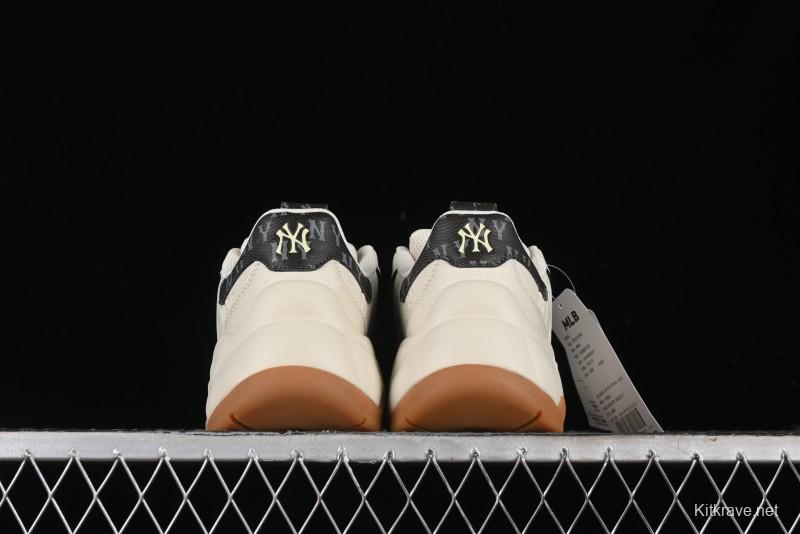 New York Yankees MLB Bigball Chunky Embo Monogram Thick Sole Sandals - 3ASHBEM4N50IVS