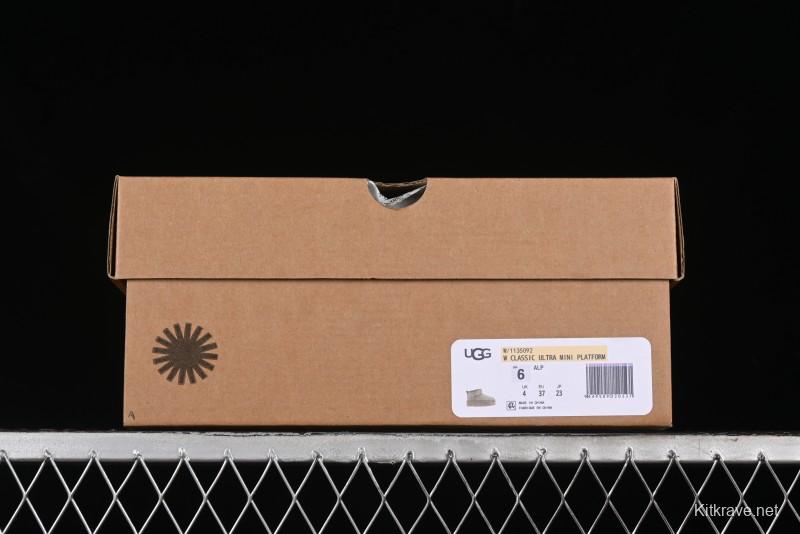 UGG Classic Ultra Mini Platform 3CM Short Boots with Genuine Shearling - 1135092