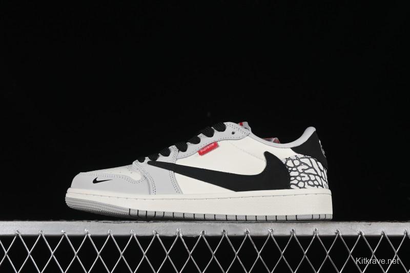 Nike Travis Scott x Fragment Design x Air Jordan 1 Low OG SP AJ1 Supreme Collaboration - JH6089-003