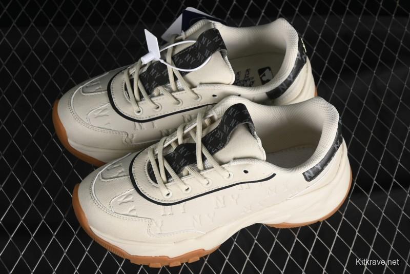 New York Yankees MLB Bigball Chunky Embo Monogram Thick Sole Sandals - 3ASHBEM4N50IVS