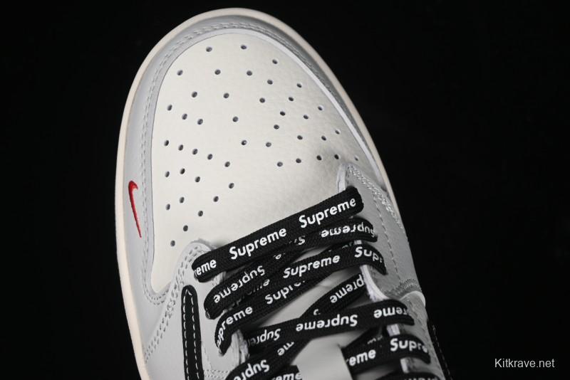 Nike Travis Scott x Fragment Design x Air Jordan 1 Low OG SP AJ1 Supreme Collaboration - Mist Blue Low-top Casual Sneakers - SJ2068-119