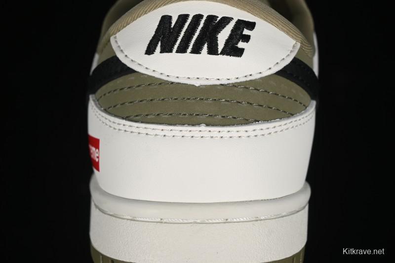 Nike SB Dunk Low Supreme Collaboration - Liberation Green Anniversary High-End Custom Low-Top Casual Sneakers - CH8311-231