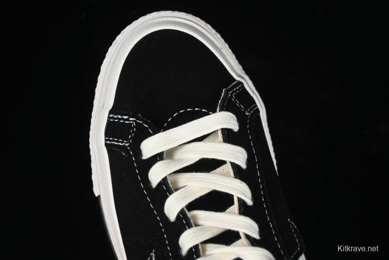 Converse One Star J Vtg Suede Low-Top Casual Sneakers in Retro Black and White - M.C3