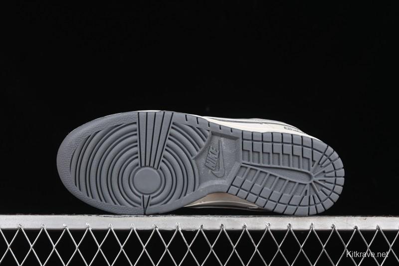 Nike SB Dunk Low Supreme Collaboration - Beige Grey Pig Anniversary High-End Custom Low-Top Casual Skate Shoes - XX2025-188