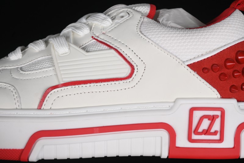 Christian Louboutin Astroloubi Comfortable Fashion Low-Top Sneakers White Red - X.D4