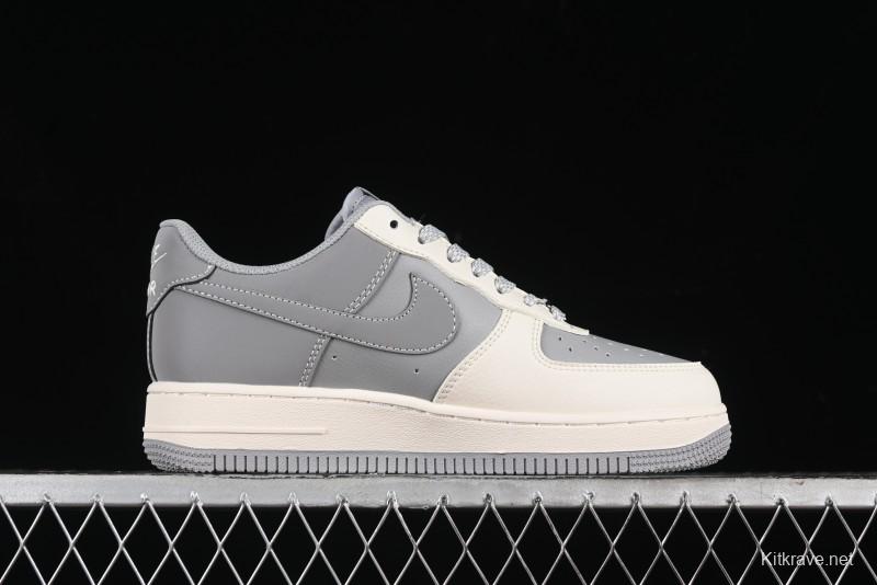 Nike Air Force 1 '07 Low Bape Collaboration - Off White Grey Low Top Casual Sneakers - BB6566-207