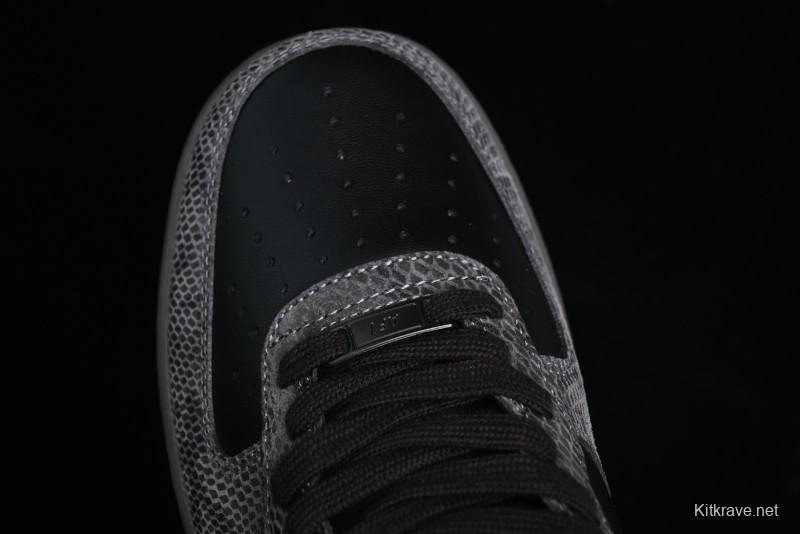 Nike Air Force 1 '07 Low Snake Year Themed Low-Top Casual Sneakers - HF2898-001