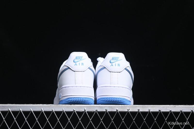 Nike Air Force 1 '07 Low Top-Grain Leather Casual Sneakers with Full-Length Air Cushion - DV0788-101