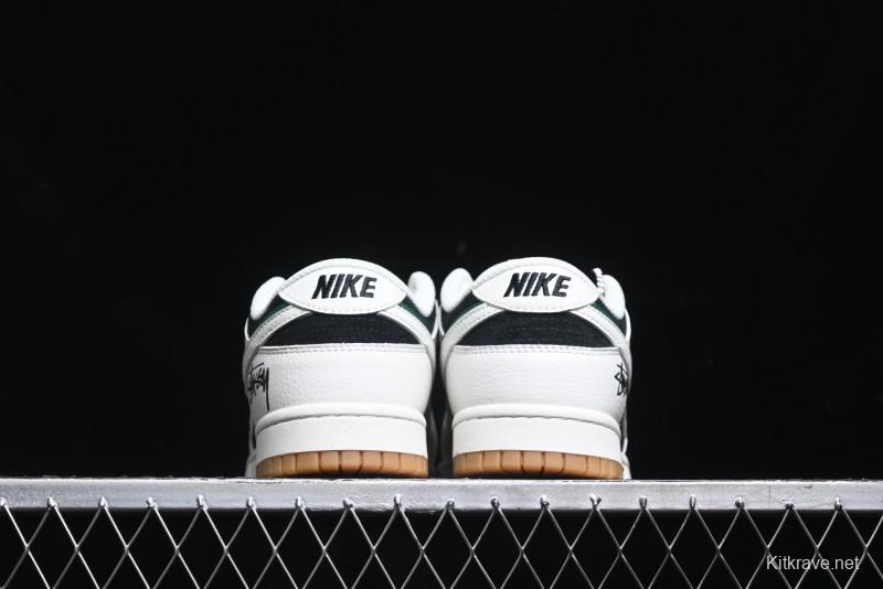 Nike SB Dunk Low Stussy Collaboration - Double Shadow White Hook Anniversary High-End Custom Low-Top Casual Skate Shoes - SF1029-406