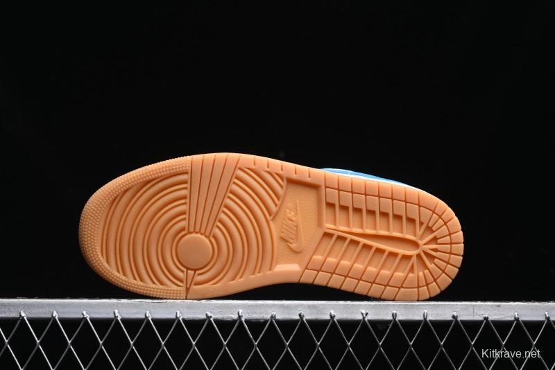 Nike Air Jordan 1 Low AJ1 White Blue Low-Top Casual Sneakers - DC0774-104