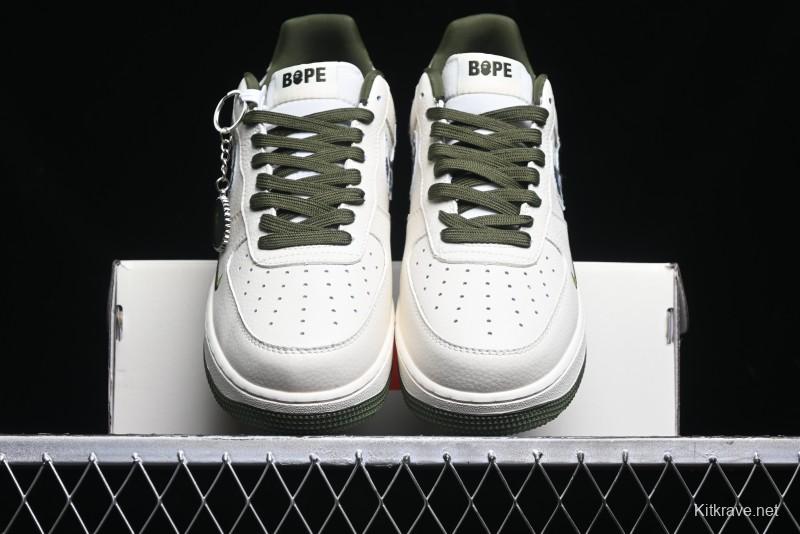 Nike Air Force 1 '07 Low BAPE Collaboration - Camo Swoosh Low-Top Casual Sneakers DF0188-012