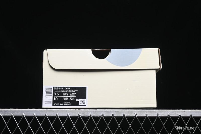 Nike SB Dunk Low Stussy Collaboration - Double Shadow White Hook Anniversary High-End Custom Low-Top Casual Skate Shoes - SF1029-406