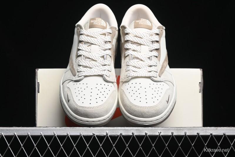 Nike Travis Scott x Fragment Design x Air Jordan 1 Low OG SP AJ1 Retro Sneakers - AG3702-801