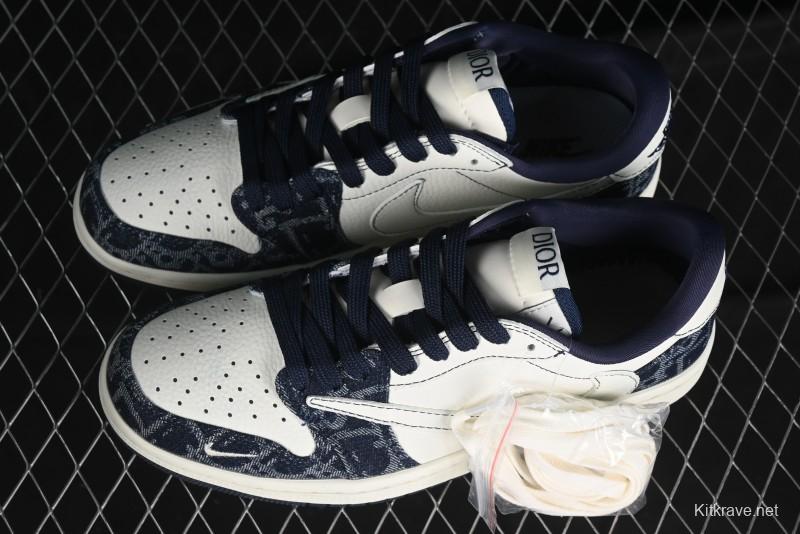 Nike Travis Scott x Fragment Design x Air Jordan 1 Low OG SP AJ1 Retro Sneakers - CH6336-017