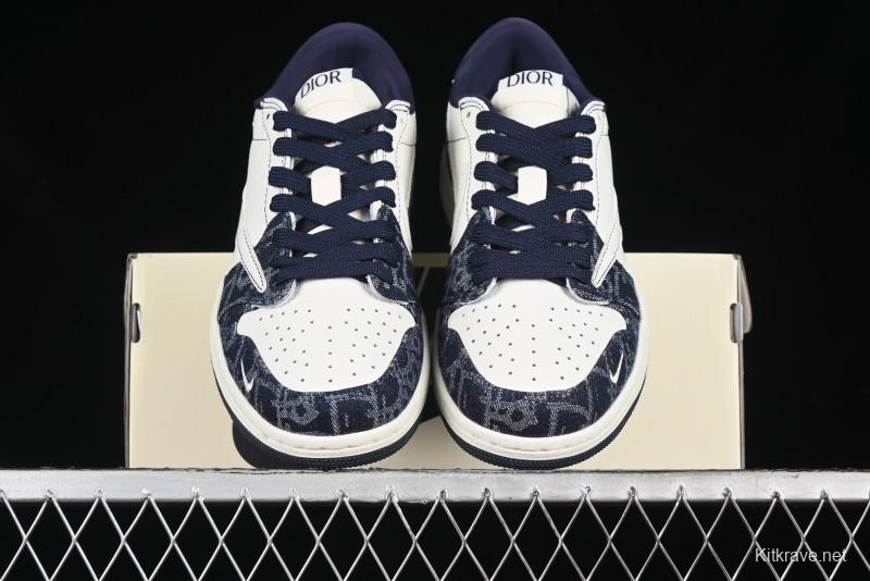 Nike Travis Scott x Fragment Design x Air Jordan 1 Low OG SP AJ1 Retro Sneakers - CH6336-017