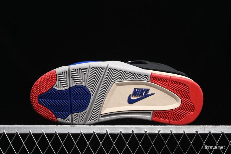 Nike Air Jordan 4 Retro Sneakers in Black, Blue and Neutral Grey - FV5029-003