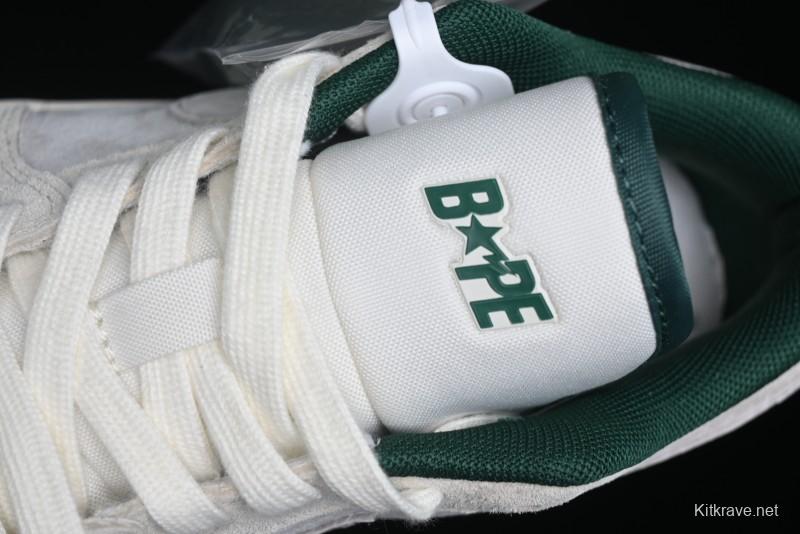 Nike Air Jordan 1 Low AJ1 Bape Collaboration - Full Pig Eight Green Grey Retro Basketball Shoes - DM9188-009