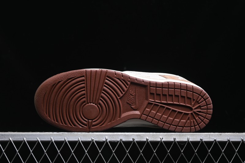 Nike SB Dunk Low Stussy Collaboration - Mummy Brown Anniversary Custom Low-Top Casual Sneakers - XX3168-601