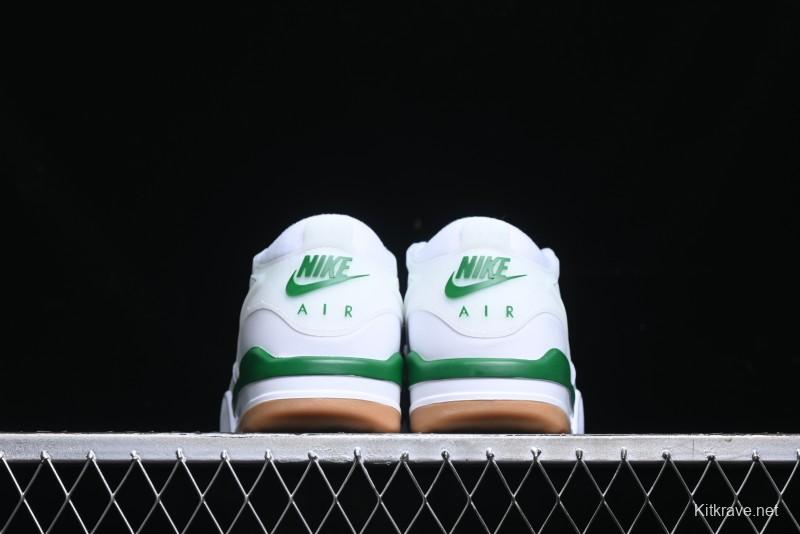 Nike Air Jordan 4 Remastered AJ4 Retro Sneakers in White Green with Gum Sole - FQ7939-103