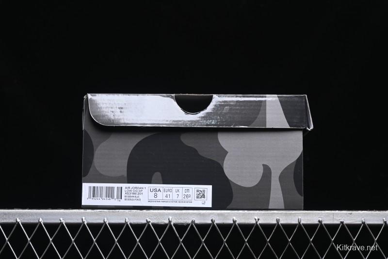 Nike Travis Scott x Fragment Design x Air Jordan 1 Low OG SP AJ1 Bape Collaboration - Klein Blue Lace-Up Low-Top Casual Sneakers - XS3186-201