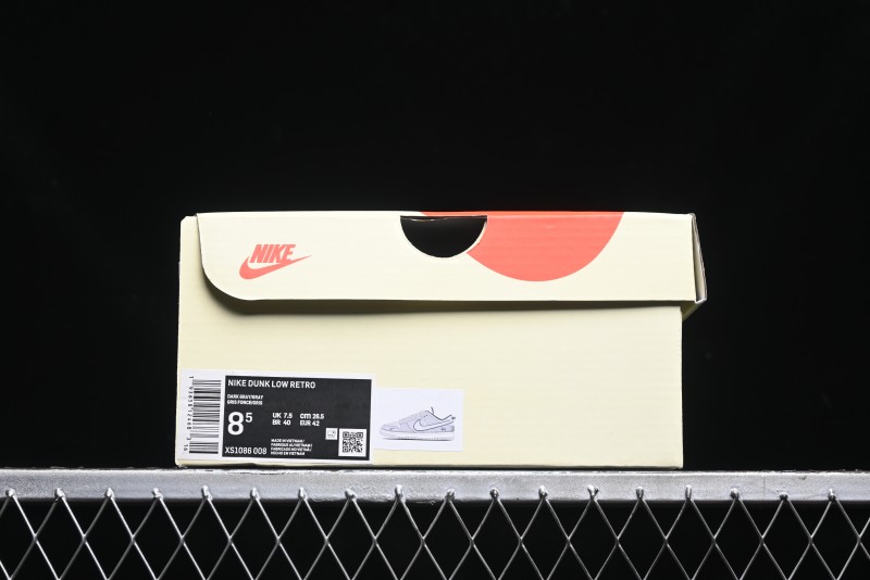 Nike SB Dunk Low Stussy Collaboration - Granite Grey Anniversary Custom Low-Top Casual Skate Shoes - XS1086-008