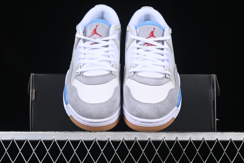 Nike Air Jordan 4 Remastered Retro Sneakers in White Blue - FQ7939-104