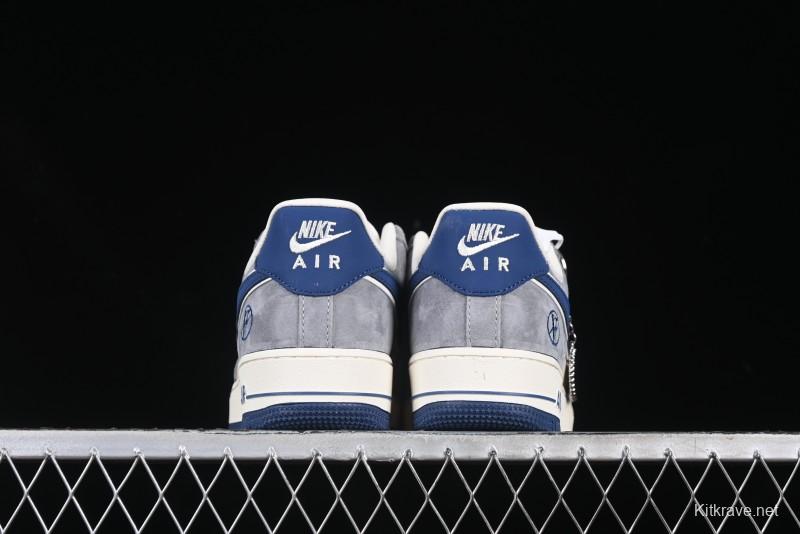 Nike Air Force 1 '07 Low Volon Bear Collaboration Blue Swoosh Casual Sneakers - KK1988-045