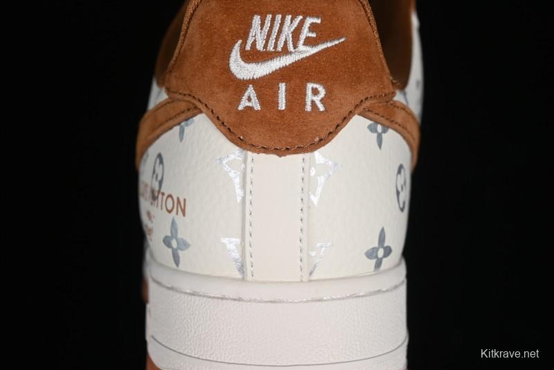 Nike Air Force 1 '07 Low LV Collaboration - Beige Brown Pigskin Casual Shoes CV1724-112