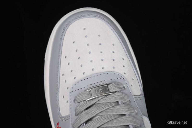 Nike Air Force 1 '07 Low Stussy Lunar New Year Snake Limited Edition Grey Snake Low-Top Casual Sneakers - DM6688-027