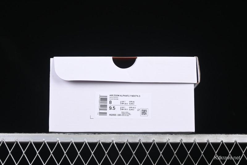 Nike ZoomX Vaporfly NEXT% 3 Marathon Series Foam Ultra-Lightweight Cushioned Running Shoes - HQ3501-100