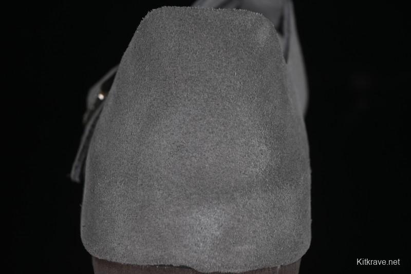 Birkenstock London BS Unisex Slip-On Comfort Shoes with Soft Suede Leather and Lambswool Insole - BS