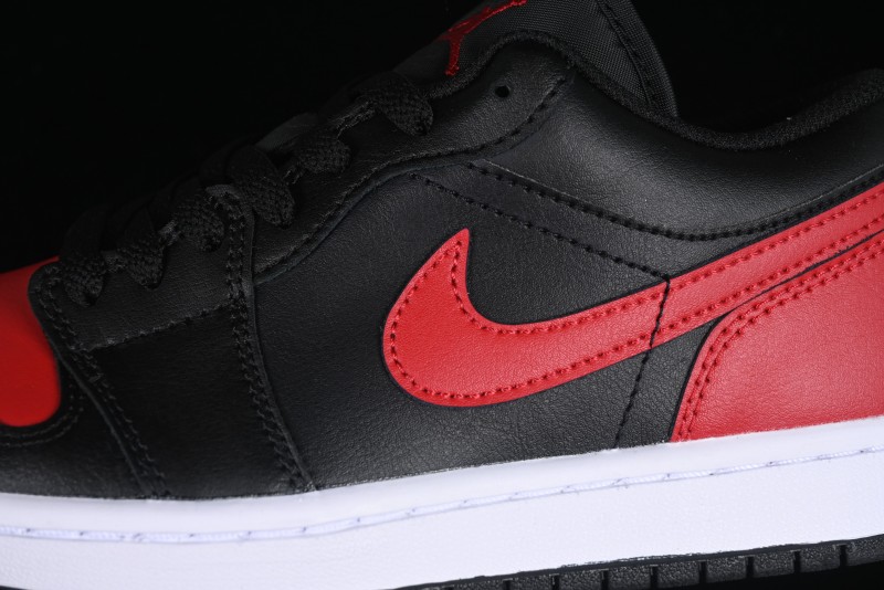 Nike Air Jordan 1 Low AJ1 Red Black Low Top Casual Sneakers - 553558-067
